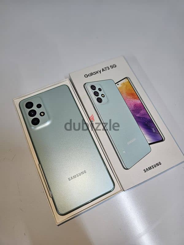 Samsung a73 5g with box 0