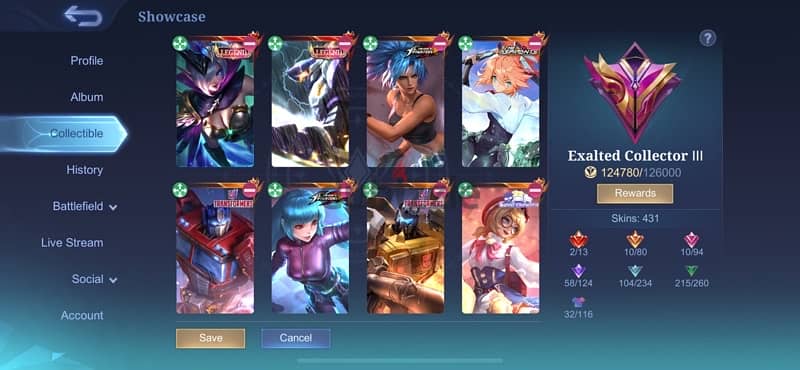 Mobile Legend Luxury Account For sale 2