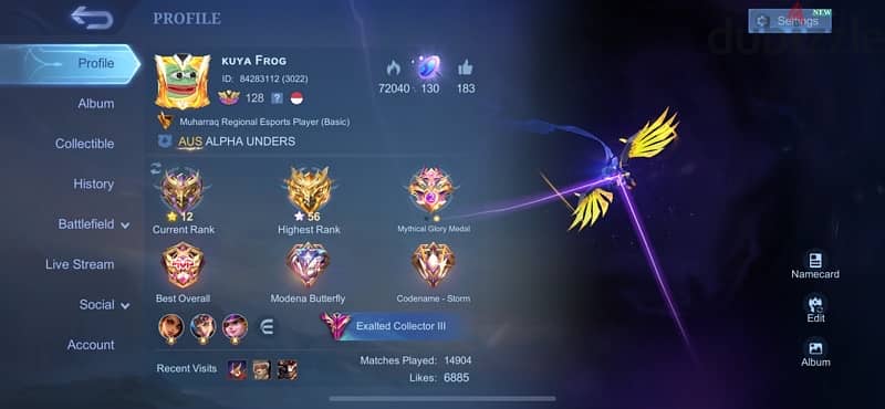 Mobile Legend Luxury Account For sale 3