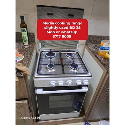 Media cooking range and other household items for sale with delivery