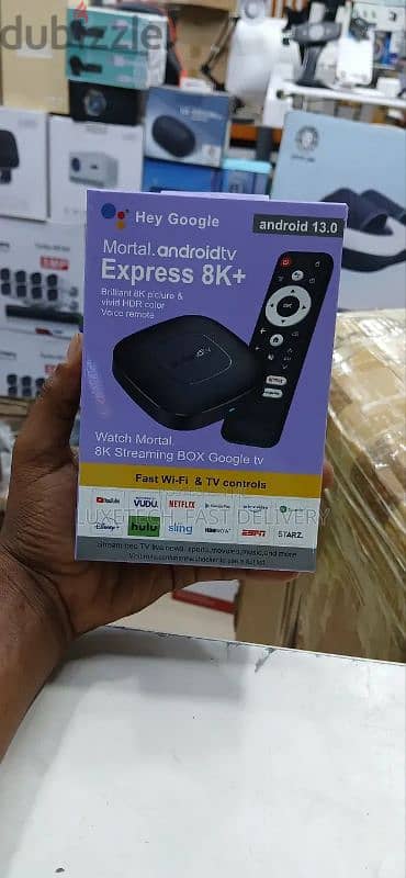 4k Android tv Smart box reciever/watch all tv channels without Dish