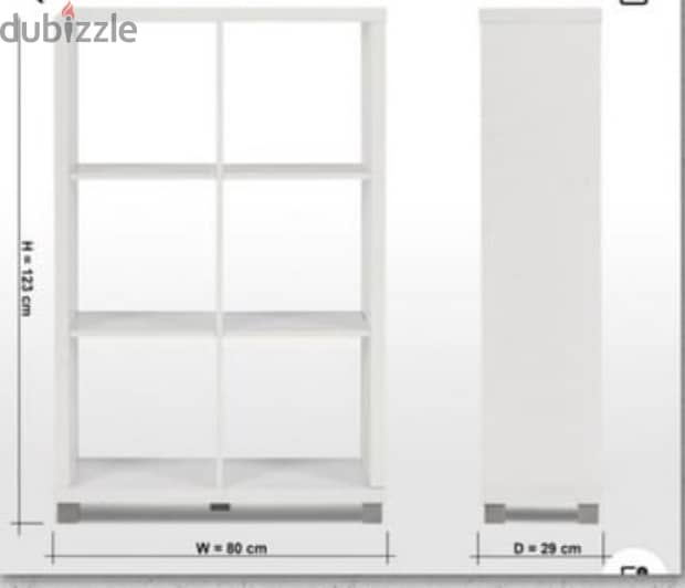 Modern Home Center White Shelf with Steel Legs 2