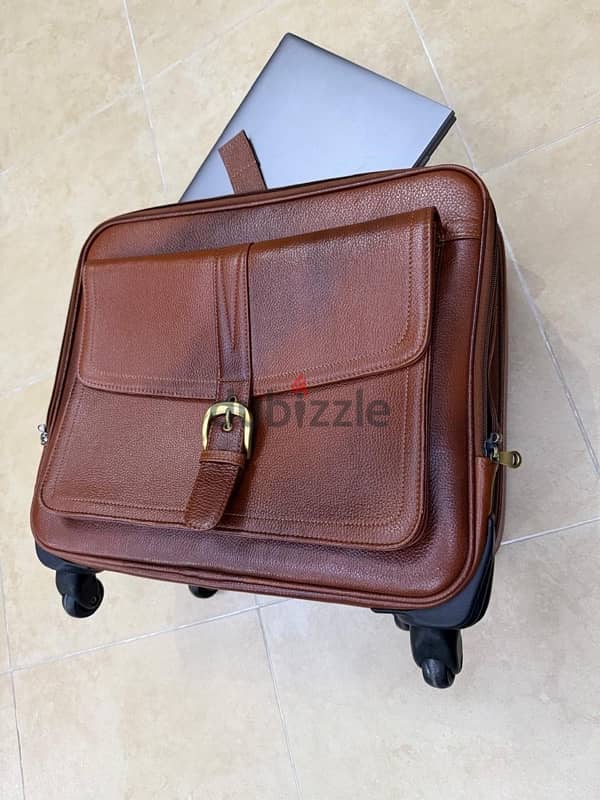 Genuine Leather Laptop Travel Bag 2