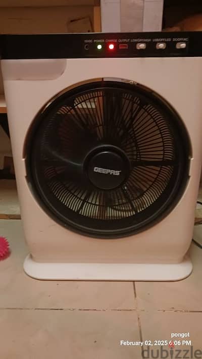 GEEPAS RECHARGABLE FAN WITH NESTO WARRANTY TILL MAU 2025