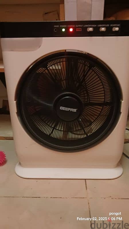 GEEPAS RECHARGABLE FAN WITH NESTO WARRANTY TILL MAU 2025 0