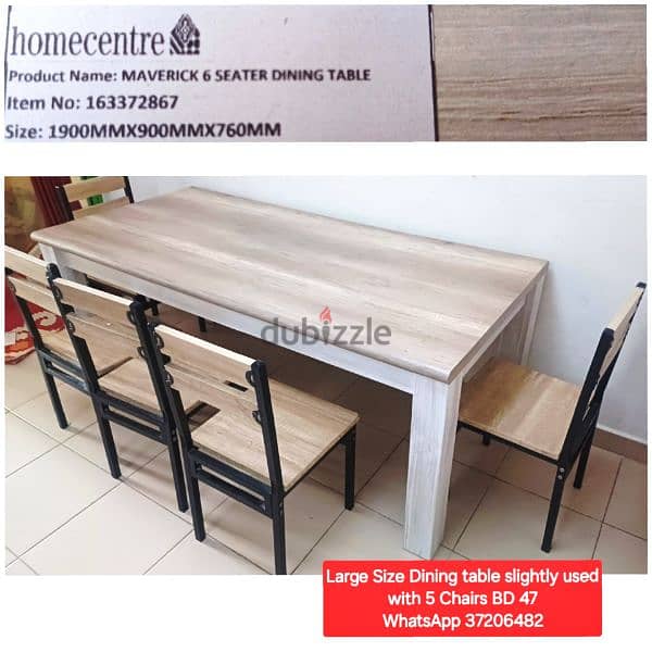 Wooden Dining Table with 4 chairs and other items for sale 7