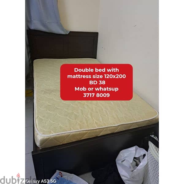 Double bed with storage box and other household items for sale 7