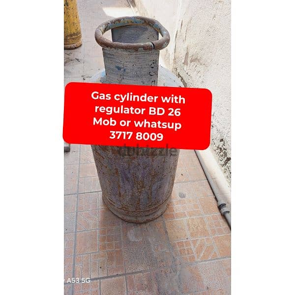 Gas cylinder with regulator and other household items for sale 10