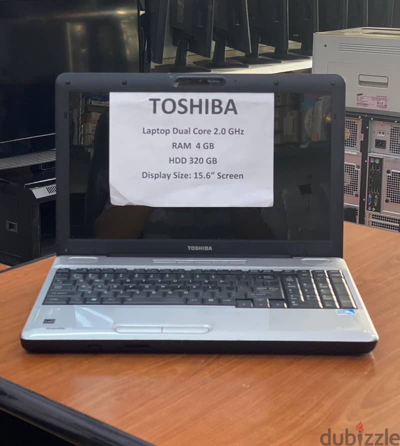 Toshiba Laptop 15.6"Display 4GB RAM 320GB HDD Good Working 2.0Ghz Dual 1