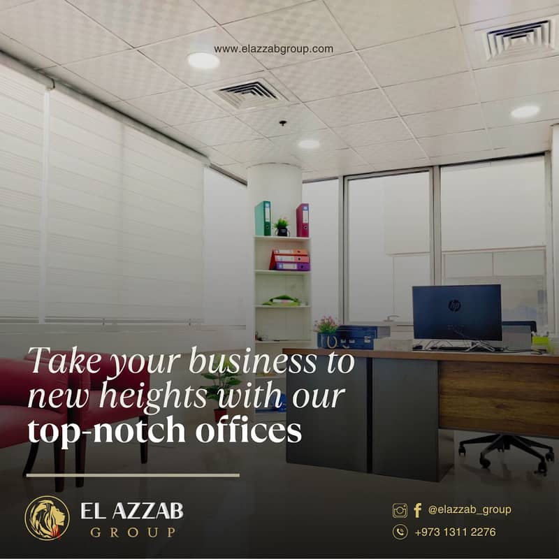 "Diplomatic Area office with a view. Get monthly office  for rent now! 0