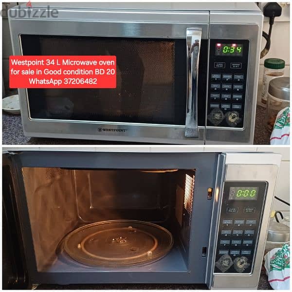 Microwave oven and other items for sale with Delivery 15