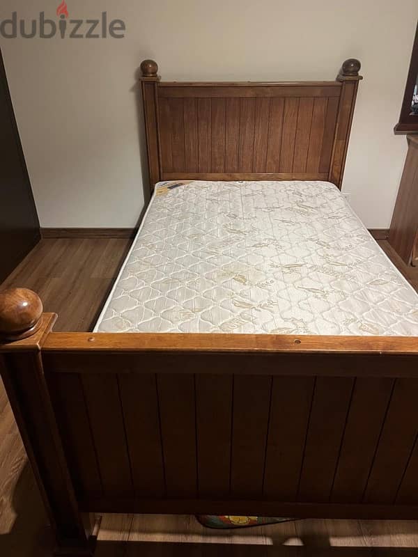 single bed with mattress and headboard 0