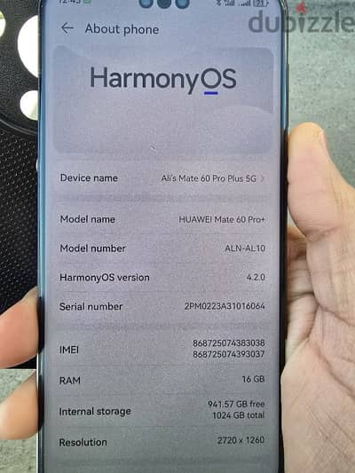 mate 60 pro plus 16 gb 1 tb for sale or exchange