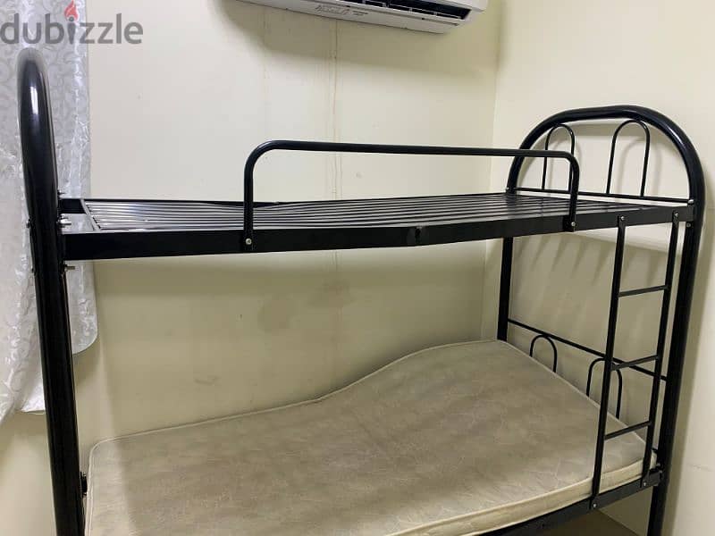 STEEL BUNKED BED / DOUBLE BED / STEEL CUPBOARD 2