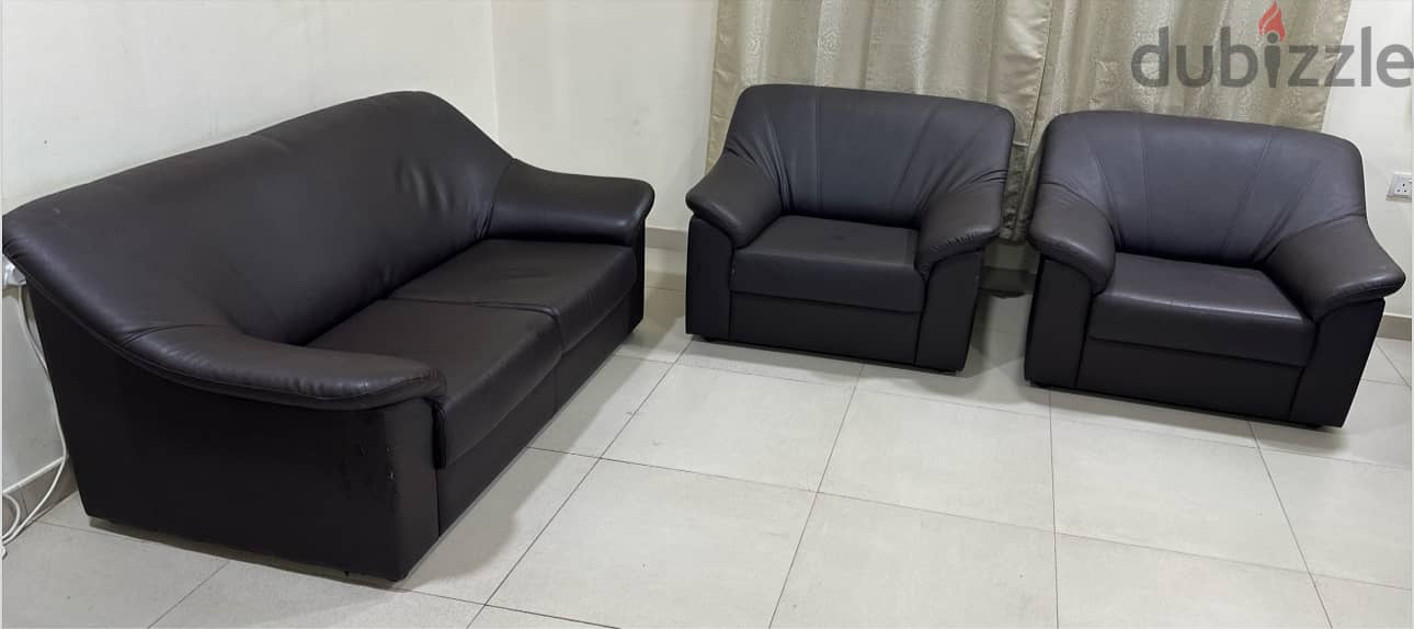 Sofa set in good condition for sale 2+1+1. Price BD. 60 (Negotiable) 1