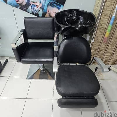 Salon Styling Chair and Hair Wash Chair Good condition