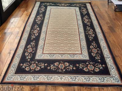 Bahariye Super Salon Rug, 200x300cm, Black/Beige, Turkish Made.