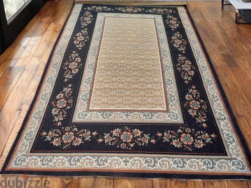 Bahariye Super Salon Rug, 200x300cm, Black/Beige, Turkish Made. 0