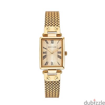 Anne Klein - Rectangular Case Mesh Bracelet Watch