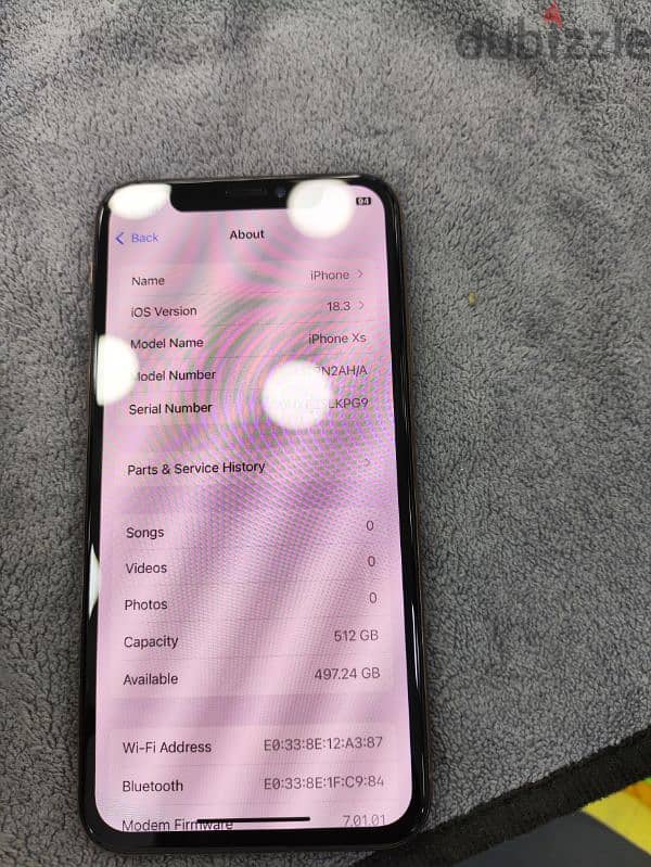 iphone xs gold 512gb only face id not working 100% fresh 4