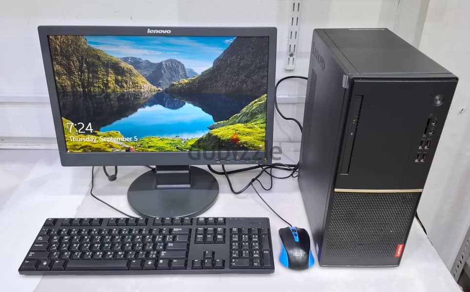 LENOVO 7th Generation Core i3 Computer Set 19" LED Monitor 8GB RAM 2