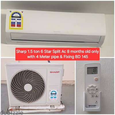 Sharp 1.5 ton split ac and other acss for sale with fixing