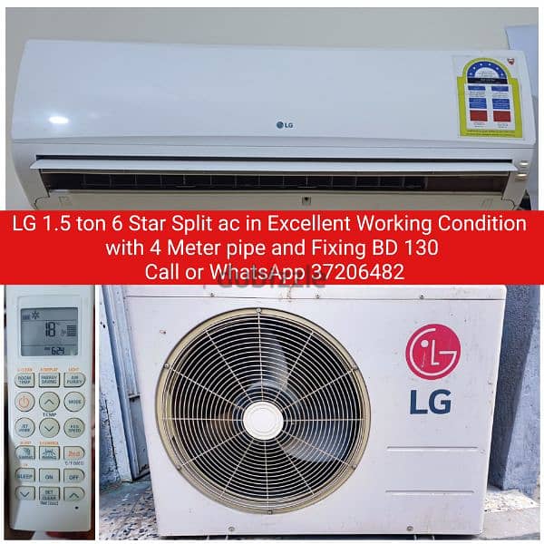 Sharp 1.5 ton split ac and other acss for sale with fixing 11