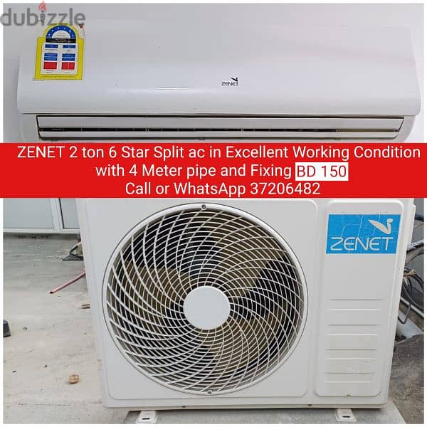 Sharp 1.5 ton split ac and other acss for sale with fixing 12