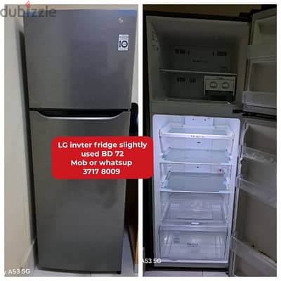 LG invter fridge and other household items for sale with delivery