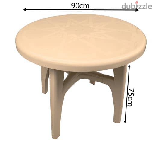 Strong Plasticna Round 4 Chair and High Table 0