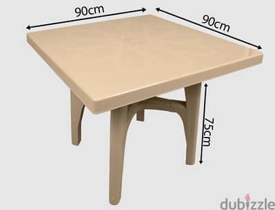 Strong Plasticna Square 4 Chair and High Table