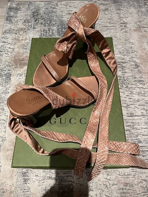 Authentic Gucci Python Bamboo sandals 1