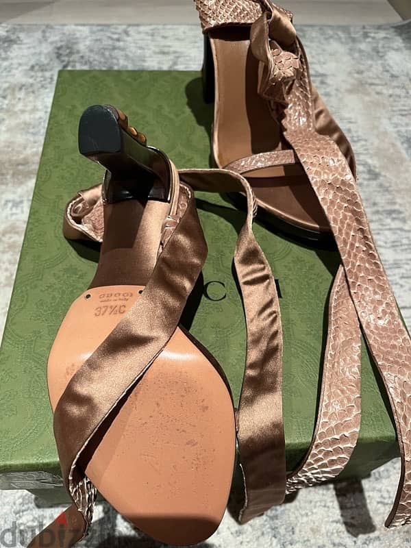 Authentic Gucci Python Bamboo sandals 3