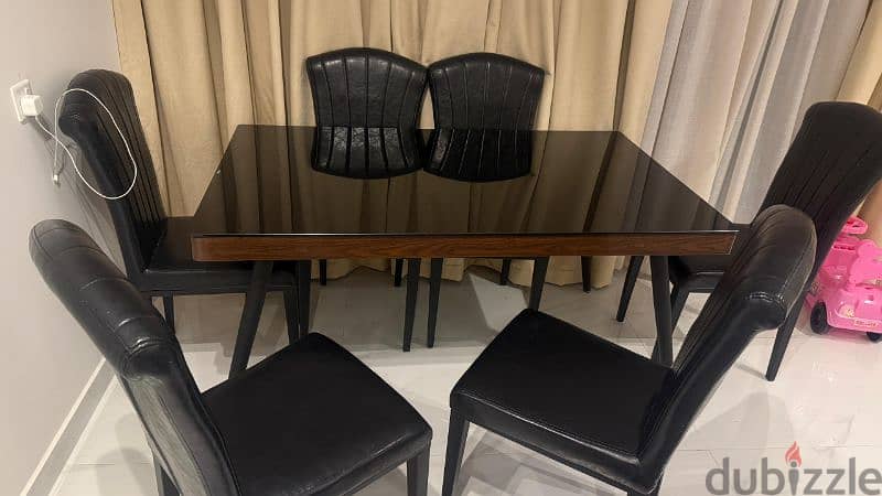 6 seater Black dining 1