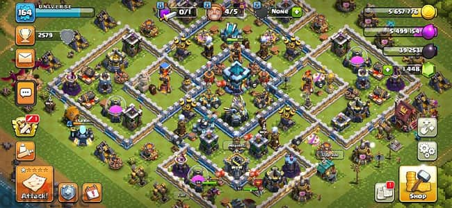 clash of clan Townhall 13 ( 5 BD ONLY )