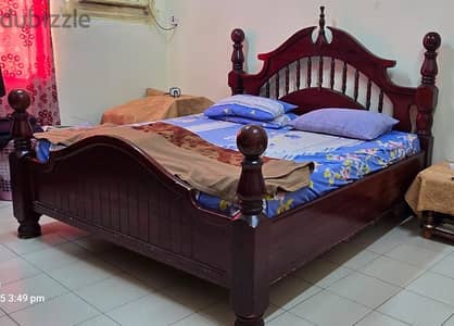 Original teak wood King size Bed & matress