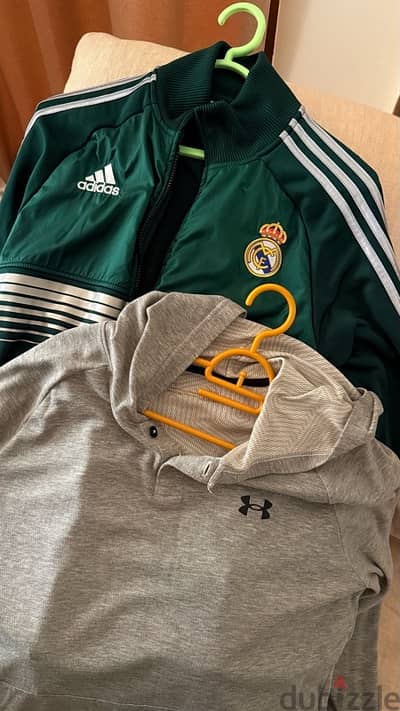 Adidas, Real Madrid Jacket and Under Armour Hoodie for only 16 BHD