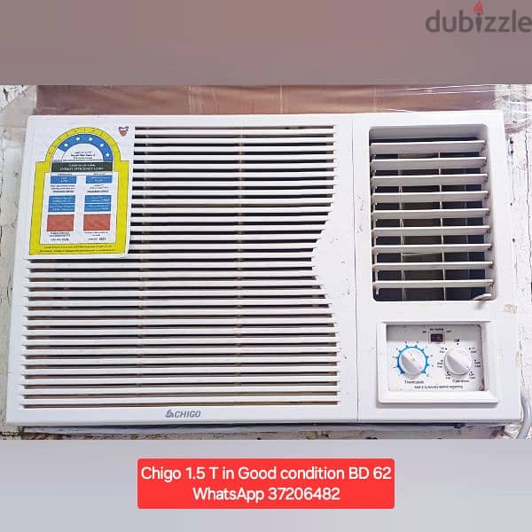 Chigo 1.5 Ton Star window ac and other acs for sale with fixing 0