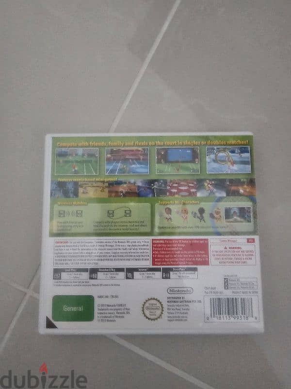 Mario Tennis 3ds game with case 1