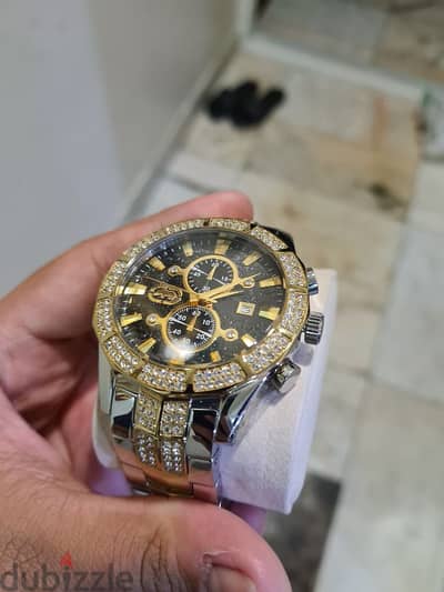 Marc Ecko M1 gold silver watch