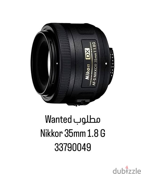 Wanted: Nikon 35mm 1.8 lens 0