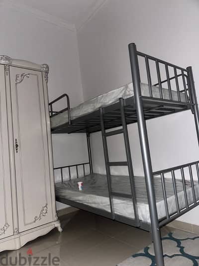 Metal bunk bed in excellent condition for sale (Contact: 39056191)