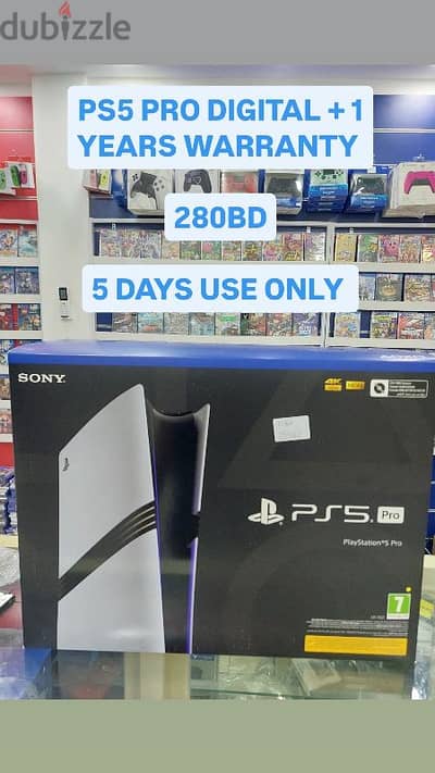 PS5 PRO DIGITAL + 1 YEARS WARRANTY