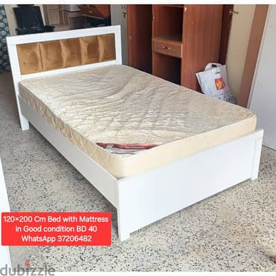 Bed with mattress and other items for salee with Deliveryy