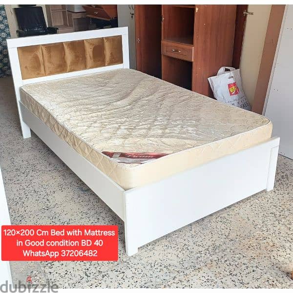 Bed with mattress and other items for salee with Deliveryy 0