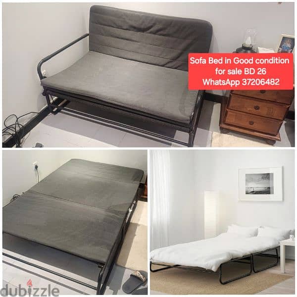 Bed with mattress and other items for salee with Deliveryy 12