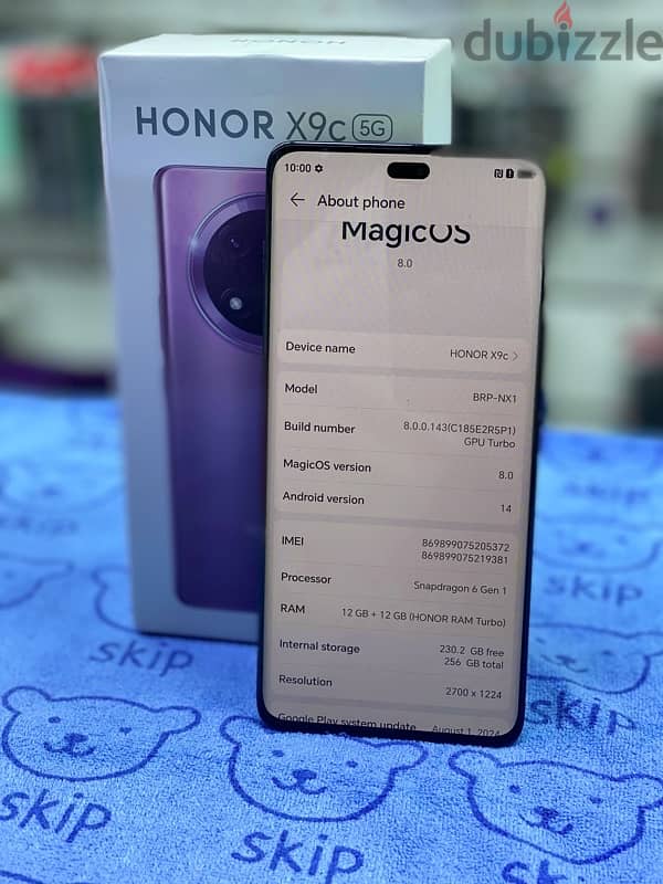 HONOR 9C 12 ram 255gb lok like new 4