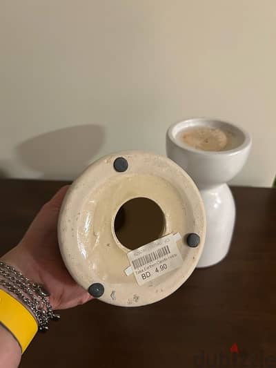 heavy ceramic candle holders