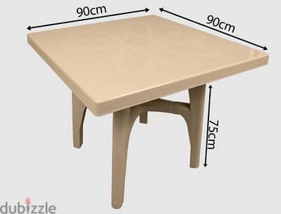 Strong Plasticna Square 4 Chair and High Table