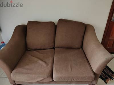 Used Brown Two-Seater Sofa for Sale